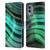 UtArt Malachite Emerald Glitter Gradient Leather Book Wallet Case Cover For Nokia X30