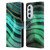 UtArt Malachite Emerald Glitter Gradient Leather Book Wallet Case Cover For Motorola Edge X30