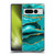 UtArt Malachite Emerald Aquamarine Gold Waves Soft Gel Case for Google Pixel 7 Pro