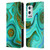 UtArt Malachite Emerald Liquid Gem Leather Book Wallet Case Cover For OnePlus 9 Pro