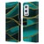 UtArt Malachite Emerald Turquoise Shimmers Leather Book Wallet Case Cover For OnePlus 9 Pro