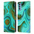 UtArt Malachite Emerald Liquid Gem Leather Book Wallet Case Cover For OPPO Reno 4 5G