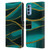 UtArt Malachite Emerald Turquoise Shimmers Leather Book Wallet Case Cover For OPPO Reno 4 5G