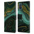 UtArt Malachite Emerald Gilded Teal Leather Book Wallet Case Cover For Samsung Galaxy A51 (2019)