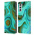 UtArt Malachite Emerald Liquid Gem Leather Book Wallet Case Cover For Samsung Galaxy S21+ 5G