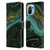 UtArt Malachite Emerald Gilded Teal Leather Book Wallet Case Cover For Xiaomi Mi 11