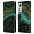 UtArt Malachite Emerald Gilded Teal Leather Book Wallet Case Cover For Xiaomi 12