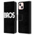 BROS Logo Art Text Leather Book Wallet Case Cover For Apple iPhone 13