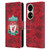 Liverpool Football Club Digital Camouflage Home Red Crest Leather Book Wallet Case Cover For Huawei P50