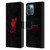 Liverpool Football Club Liver Bird Red Logo On Black Leather Book Wallet Case Cover For Apple iPhone 12 Pro Max