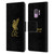 Liverpool Football Club Liver Bird Gold Logo On Black Leather Book Wallet Case Cover For Samsung Galaxy S9
