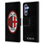 AC Milan Crest Full Colour Black Leather Book Wallet Case Cover For Samsung Galaxy A34 5G