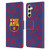 FC Barcelona Crest Patterns Glitch Leather Book Wallet Case Cover For Samsung Galaxy A54 5G