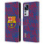 FC Barcelona Crest Patterns Glitch Leather Book Wallet Case Cover For Xiaomi 12T Pro