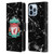 Liverpool Football Club Marble Black Crest Leather Book Wallet Case Cover For Apple iPhone 13 Pro Max