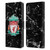 Liverpool Football Club Marble Black Crest Leather Book Wallet Case Cover For LG K22