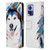 Pixie Cold Animals Husky Leather Book Wallet Case Cover For Motorola Edge 30 Neo 5G