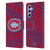 NHL Montreal Canadiens Net Pattern Leather Book Wallet Case Cover For Samsung Galaxy A34 5G