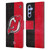 NHL New Jersey Devils Half Distressed Leather Book Wallet Case Cover For Samsung Galaxy A34 5G