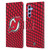 NHL New Jersey Devils Net Pattern Leather Book Wallet Case Cover For Samsung Galaxy A34 5G