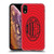 AC Milan Art Red And Black Soft Gel Case for Apple iPhone XR