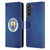 Manchester City Man City FC Badge Geometric Obsidian Full Colour Leather Book Wallet Case Cover For Samsung Galaxy S21 FE 5G