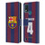 FC Barcelona 2023/24 Players Home Kit Ronald Araújo Leather Book Wallet Case Cover For Nokia G11 Plus