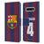 FC Barcelona 2023/24 Players Home Kit Ronald Araújo Leather Book Wallet Case Cover For Samsung Galaxy S10
