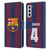 FC Barcelona 2023/24 Players Home Kit Ronald Araújo Leather Book Wallet Case Cover For Samsung Galaxy S21 5G