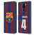 FC Barcelona 2023/24 Players Home Kit Ronald Araújo Leather Book Wallet Case Cover For Xiaomi Redmi Note 9 / Redmi 10X 4G