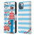 Where's Wally? Graphics Stripes Blue Leather Book Wallet Case Cover For Apple iPhone 13