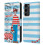 Where's Wally? Graphics Stripes Blue Leather Book Wallet Case Cover For Samsung Galaxy S23+ 5G