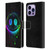 Wumples Cosmic Arts Drip Smiley Leather Book Wallet Case Cover For Apple iPhone 14 Pro Max
