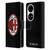 AC Milan Crest Full Colour Black Leather Book Wallet Case Cover For Huawei P50 Pro