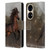 Simone Gatterwe Horses Brown Leather Book Wallet Case Cover For Huawei P50