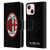 AC Milan Crest Full Colour Black Leather Book Wallet Case Cover For Apple iPhone 13 Mini