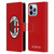 AC Milan Crest Full Colour Red Leather Book Wallet Case Cover For Apple iPhone 13 Pro Max