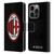 AC Milan Crest Full Colour Black Leather Book Wallet Case Cover For Apple iPhone 14 Pro