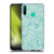Micklyn Le Feuvre Floral Patterns Teal And Cream Soft Gel Case for Huawei P40 lite E