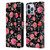 Micklyn Le Feuvre Florals Roses on Black Leather Book Wallet Case Cover For Apple iPhone 13 Pro Max