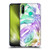 Nature Magick Tropical Palm Leaves On Marble Rainbow Leaf Soft Gel Case for Huawei P40 lite E