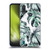 Nature Magick Tropical Palm Leaves On Marble Turquoise Green Island Soft Gel Case for Motorola Moto E6s (2020)