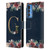 Nature Magick Floral Monogram Gold Navy Letter G Leather Book Wallet Case Cover For Motorola Edge 20 Pro