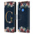 Nature Magick Floral Monogram Gold Navy Letter G Leather Book Wallet Case Cover For Motorola Moto E7 Power / Moto E7i Power