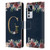 Nature Magick Floral Monogram Gold Navy Letter G Leather Book Wallet Case Cover For Xiaomi 12T Pro