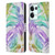 Nature Magick Tropical Palm Leaves On Marble Rainbow Leaf Leather Book Wallet Case Cover For OPPO Reno8 Pro