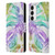 Nature Magick Tropical Palm Leaves On Marble Rainbow Leaf Leather Book Wallet Case Cover For Samsung Galaxy S23 5G
