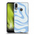 Kierkegaard Design Studio Art Blue Abstract Swirl Pattern Soft Gel Case for Motorola Moto E6 Plus