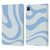 Kierkegaard Design Studio Art Blue Abstract Swirl Pattern Leather Book Wallet Case Cover For Apple iPad Pro 11 2020 / 2021 / 2022