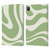 Kierkegaard Design Studio Art Modern Liquid Swirl in Sage Leather Book Wallet Case Cover For Apple iPad Pro 11 2020 / 2021 / 2022